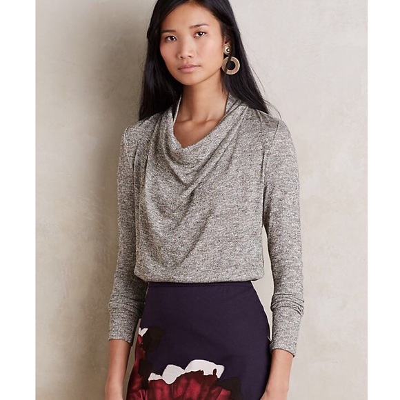 Anthropologie Sweaters - Anthro Deletta Taupe Metallic Shimmer Sweater